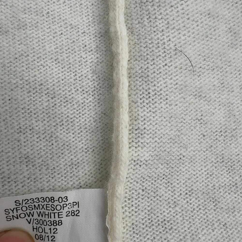 Banana Republic Cardigan Womens‎ S Snow White Wool Cashmere Open Front Draped